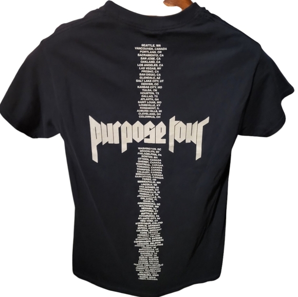 Justin Bieber 2016 Purpose Tour Concert T Shirt 100% Cotton Size Small - Picture 2 of 5